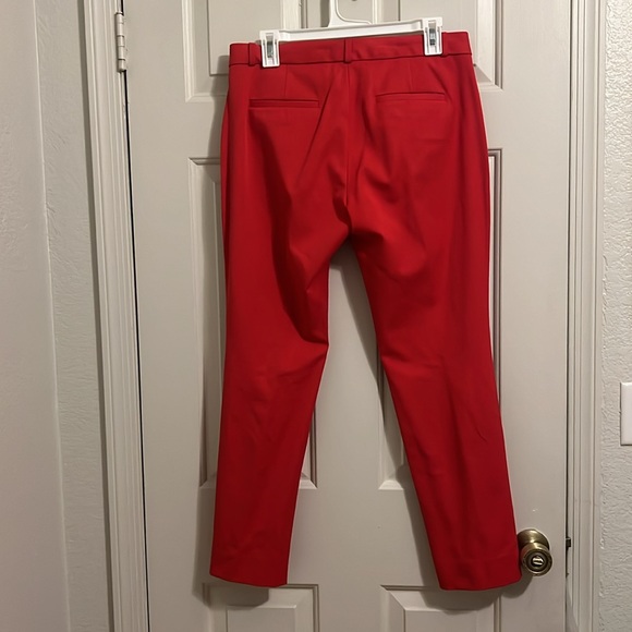Banana Republic Red Sloan Curvy Fit Trousers Size 6 - Picture 3 of 5